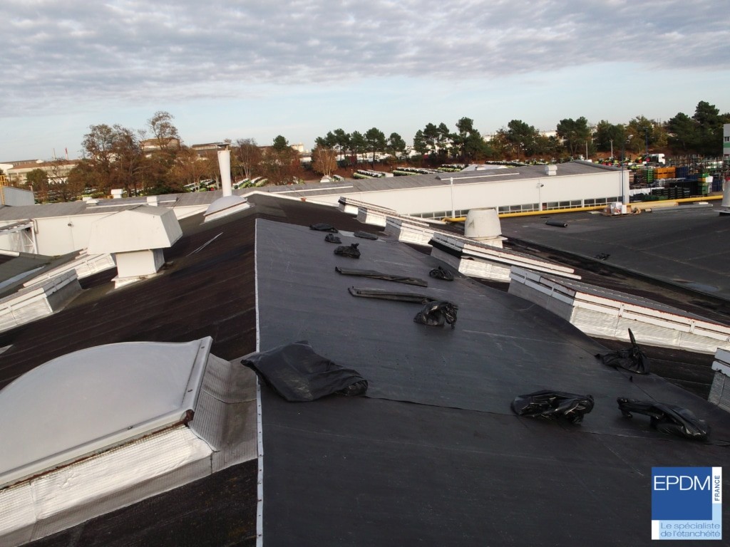 Photo d'un projet de toiture en EPDM