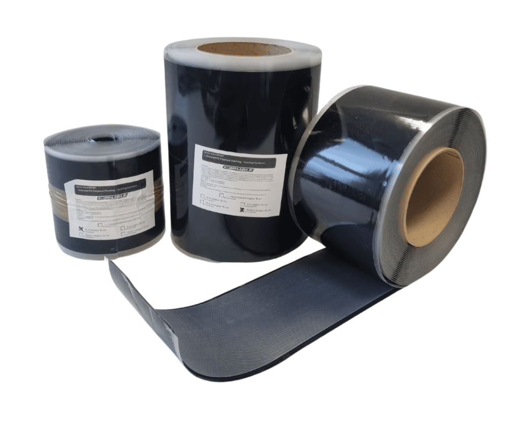 Bandes de Flashing EPDM, 150mm et 300mm de large. Rouleau 30,5m