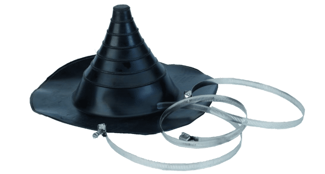 Photo Pipe seal avec collier de serrage Pipe Seal - Cône préfabriqué d'étanchéité en EPDM avec collier de serrage pour sortie cylindrique